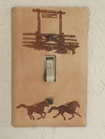 Leather switch plate covers
