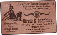 Leather business card